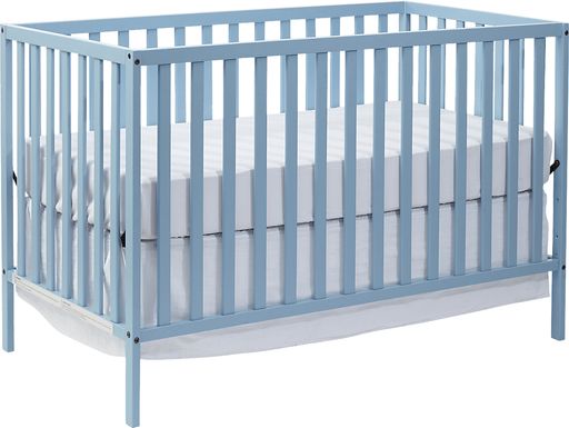 Bowstrom Blue Convertible Crib and Guard Rail