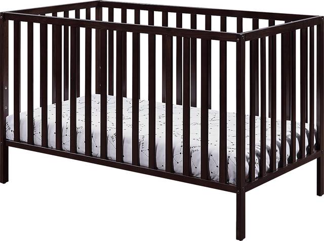 Bowstrom Brown Convertible Crib and Guard Rail - Thumbnail - Image 1