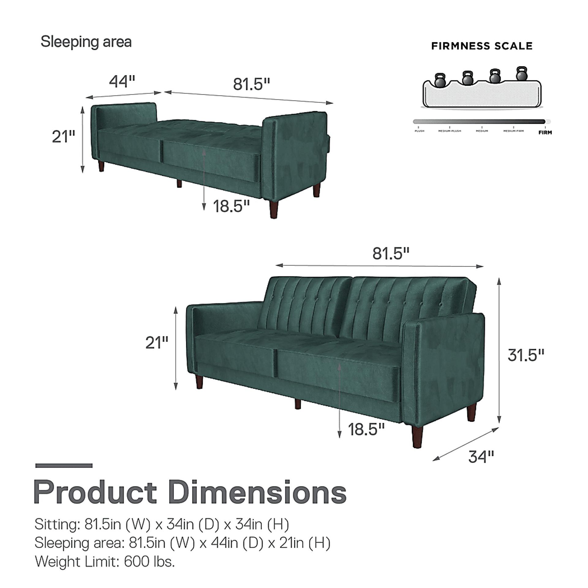 Boxmeer Green Futon - Image 16