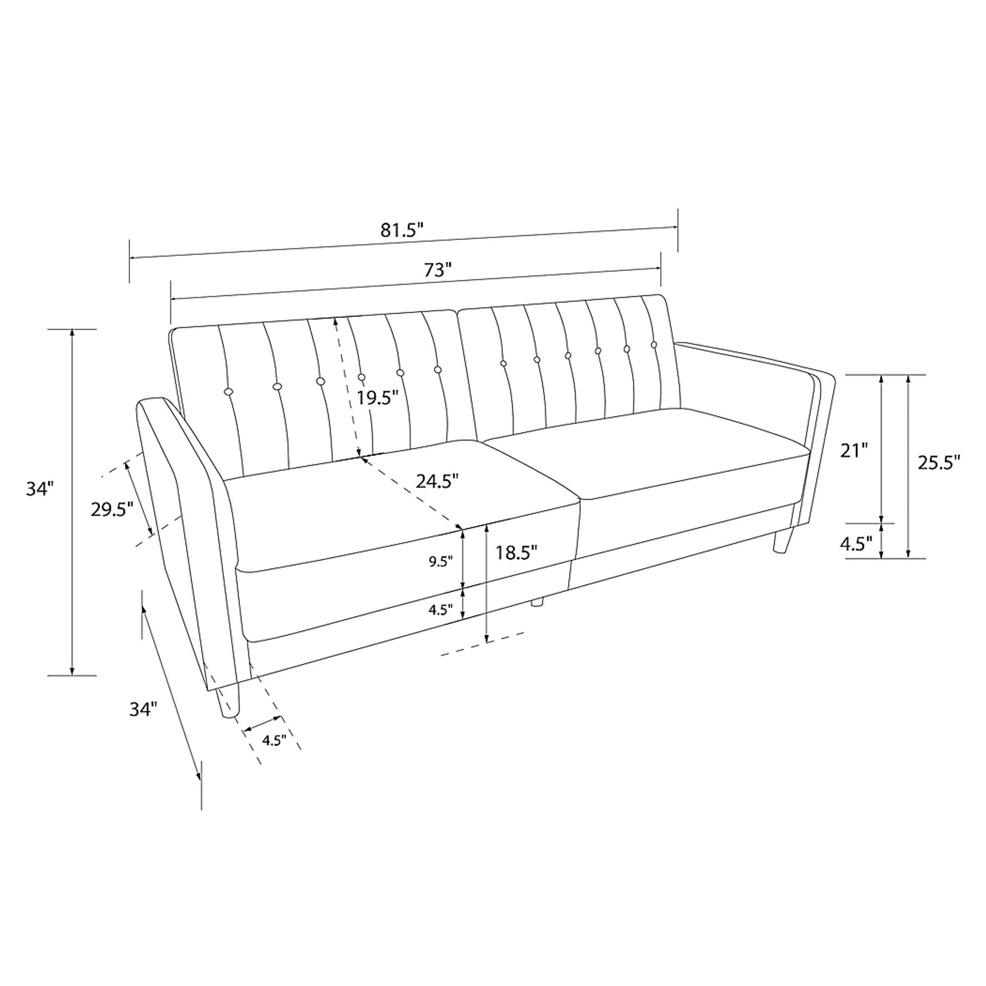 Boxmeer Green Futon - Image 17