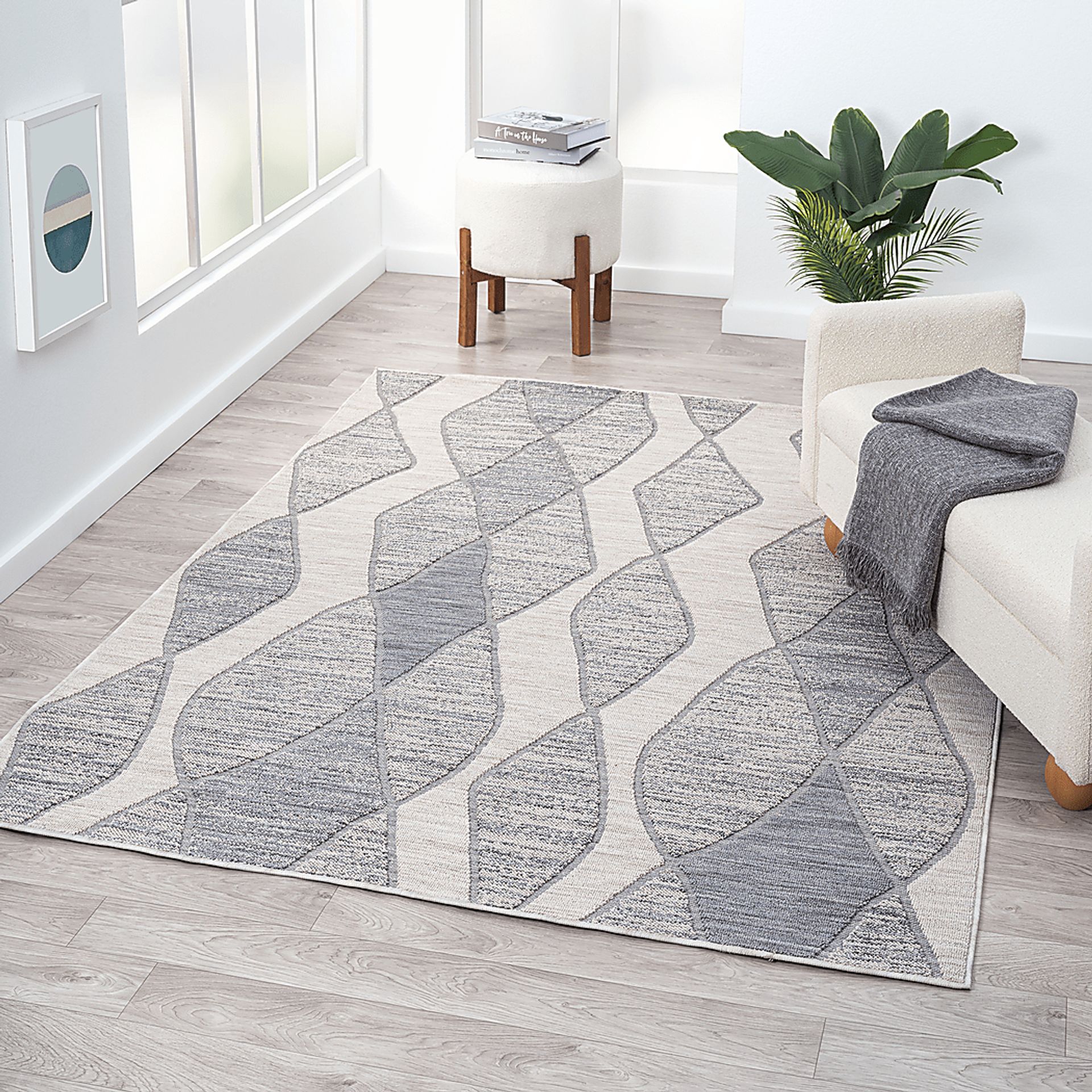 Boyale Blue 7'10 x 9'10 Indoor/Outdoor Rug - Image 7