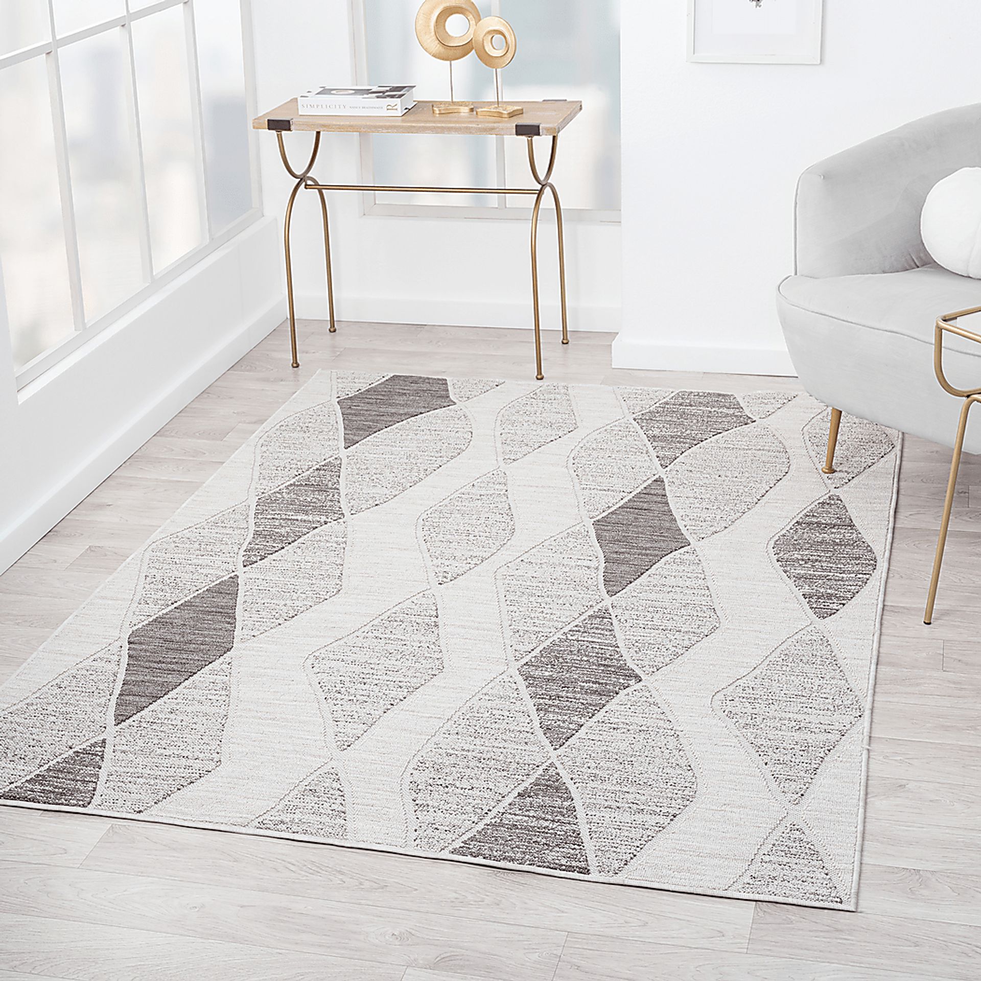 Boyale Gray 7'10 x 9'10 Indoor/Outdoor Rug - Image 2