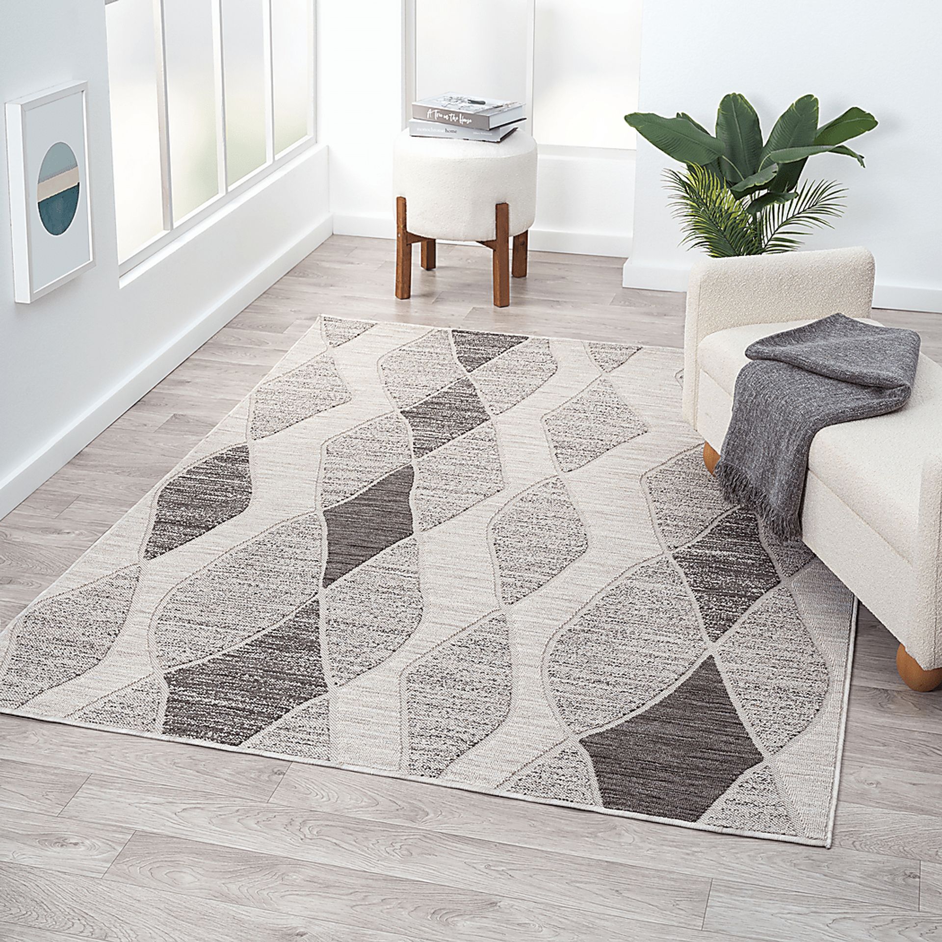 Boyale Gray 7'10 x 9'10 Indoor/Outdoor Rug - Image 7