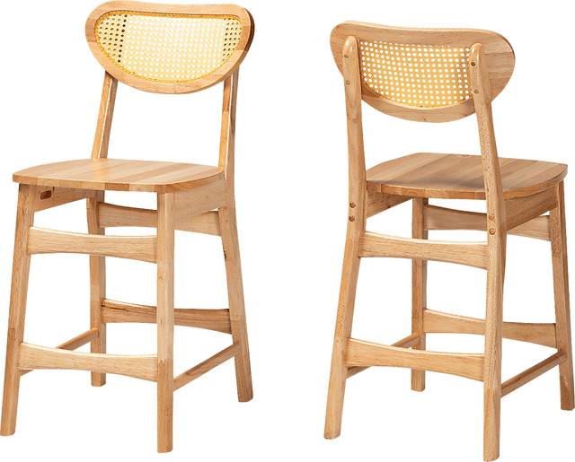 Boycher Light Brown Counter Stool, Set of 2 - Thumbnail - Image 1