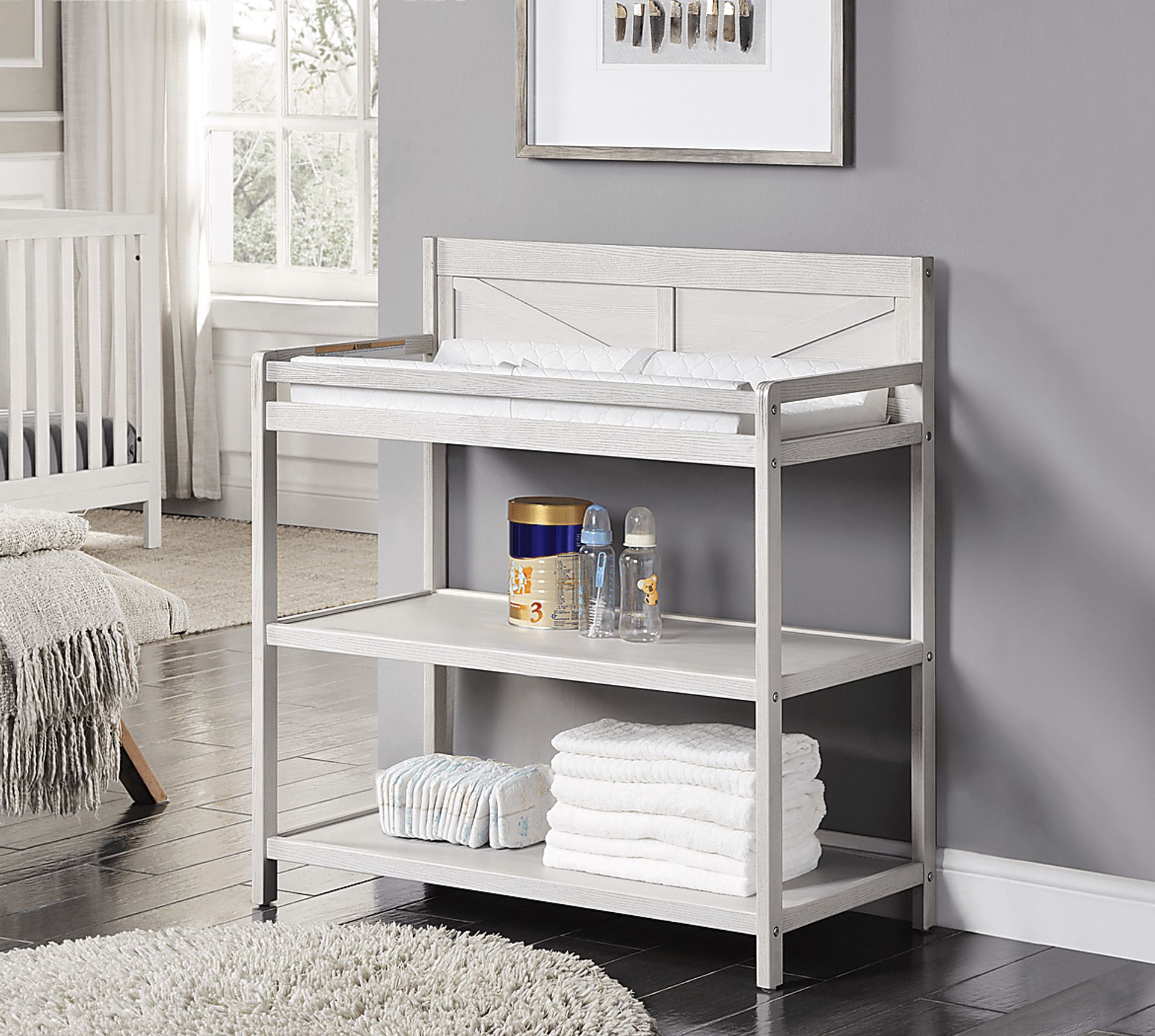 Kids Boysenberry Gray Changing Table - Image 3