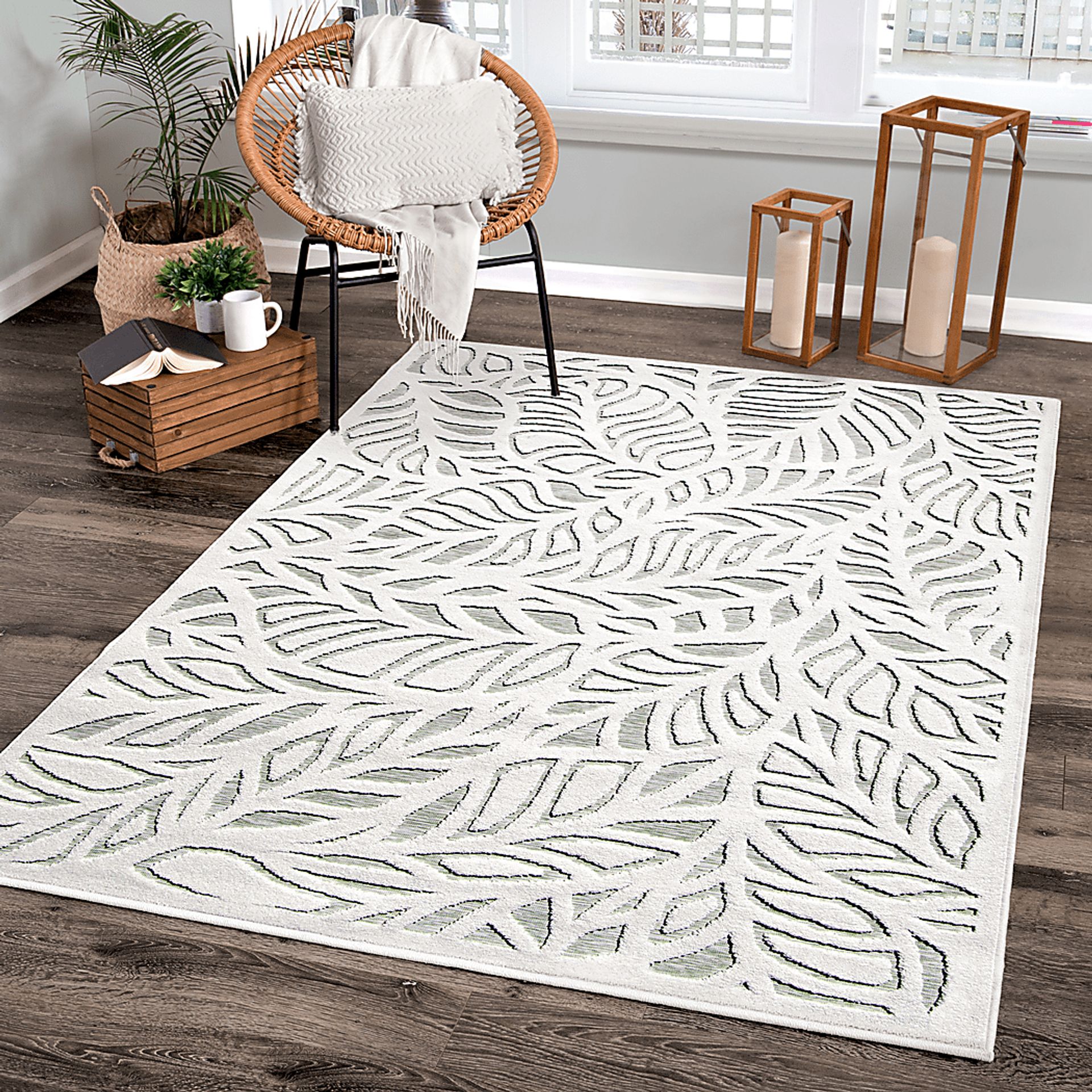 Boyum White 7'9 x 10'10 Rug - Image 7