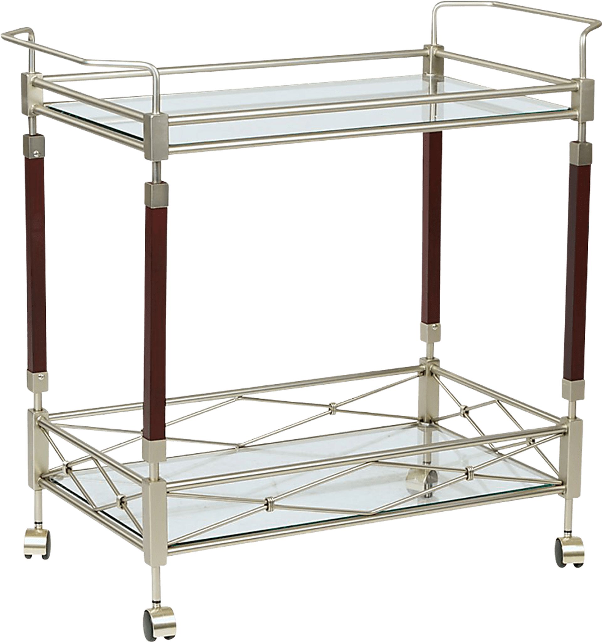 Brabec Silver Bar Cart - Image 1