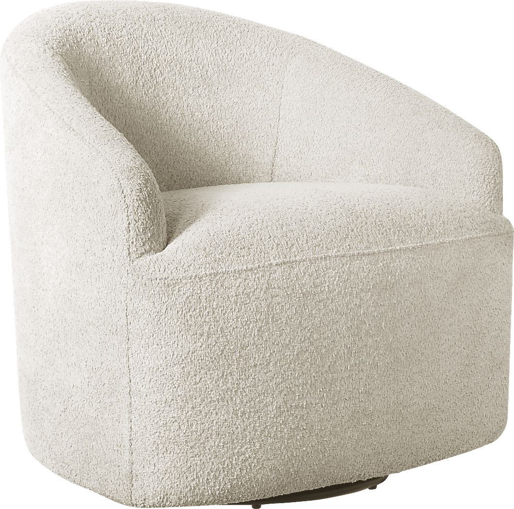 Bracewood Cream Swivel Accent Chair