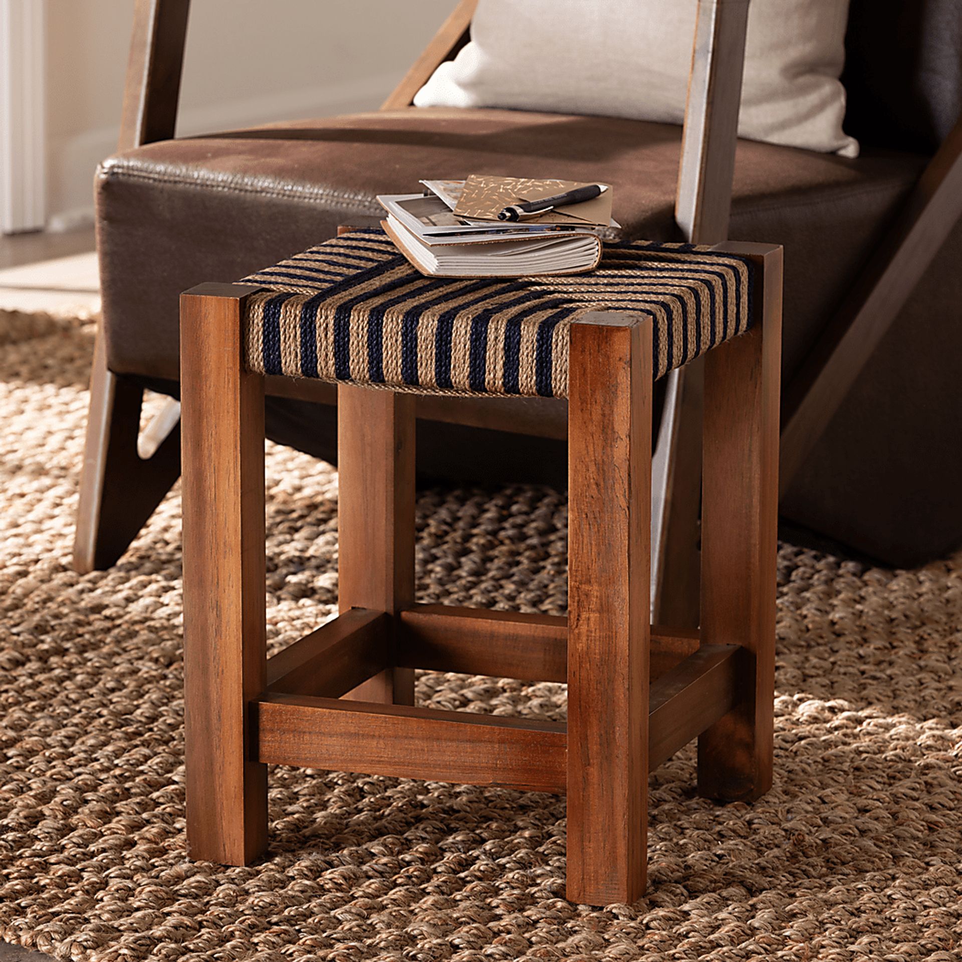 Bracey Brown Footstool - Image 2