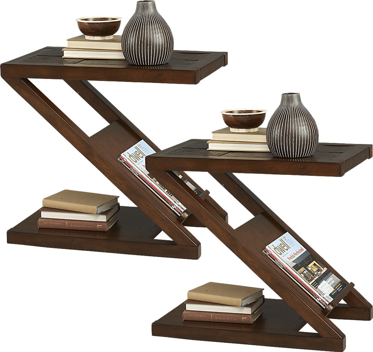 Brad Brown Dark Wood 2 Pc Table Set | Rooms to Go