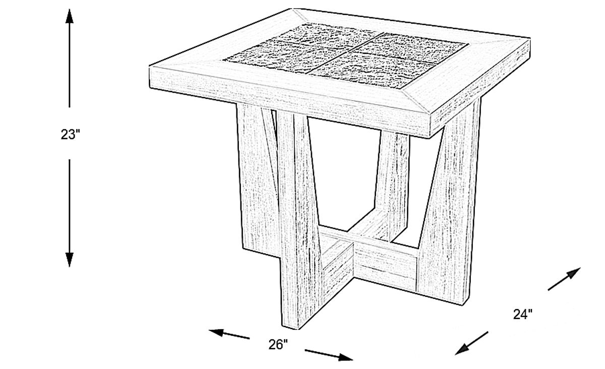 Brad Brown Dark Wood End Table | Rooms to Go