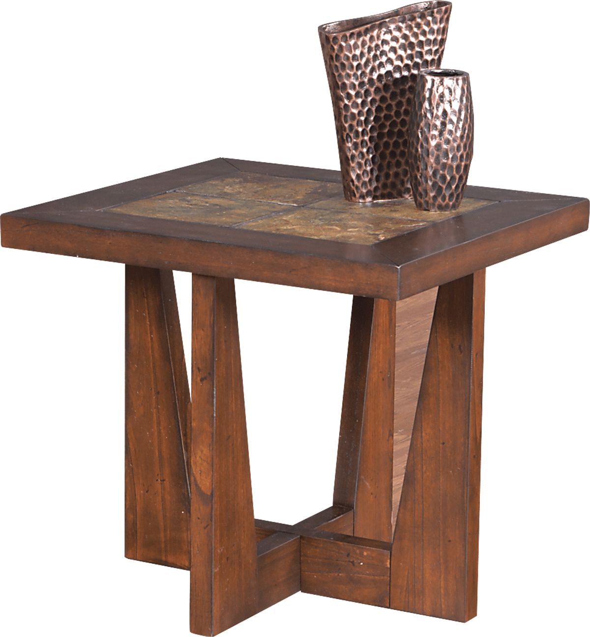 Brad Brown Dark Wood End Table