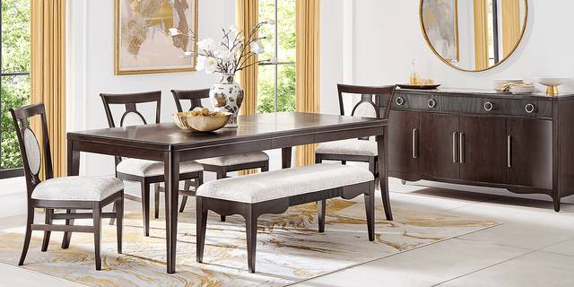 Bradbury Brown Cherry Upholstered Bench - Thumbnail - Image 2