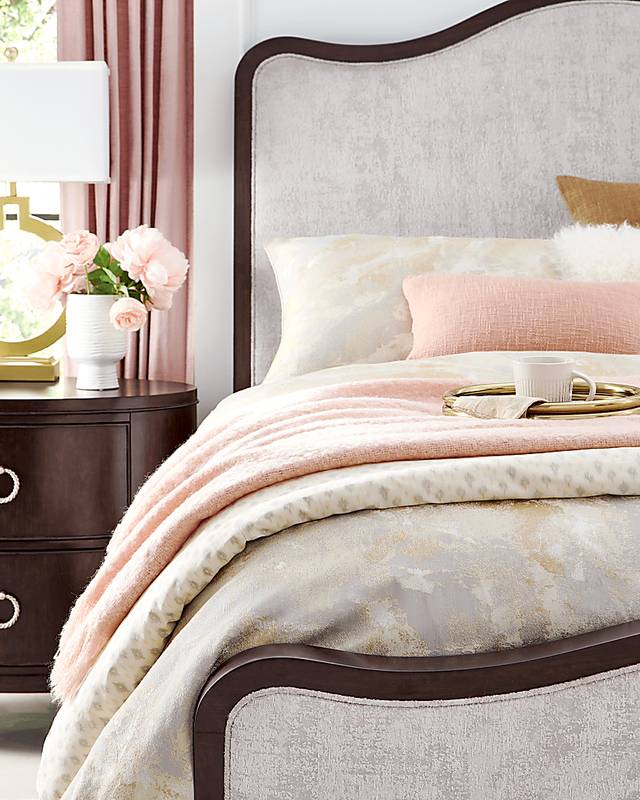 Bradbury Brown Cherry 5 Pc Queen Upholstered Bedroom - Thumbnail - Image 4