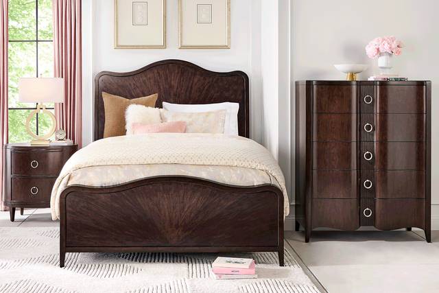 Bradbury Brown Cherry 5 Pc King Panel Bedroom - Thumbnail - Image 1
