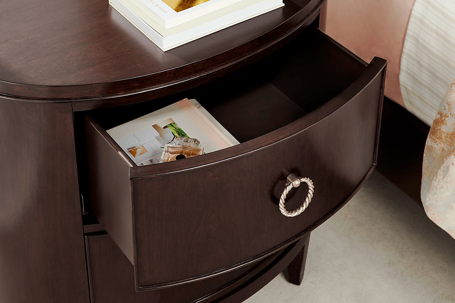 Bradbury Brown Cherry Accent Nightstand - Image 3