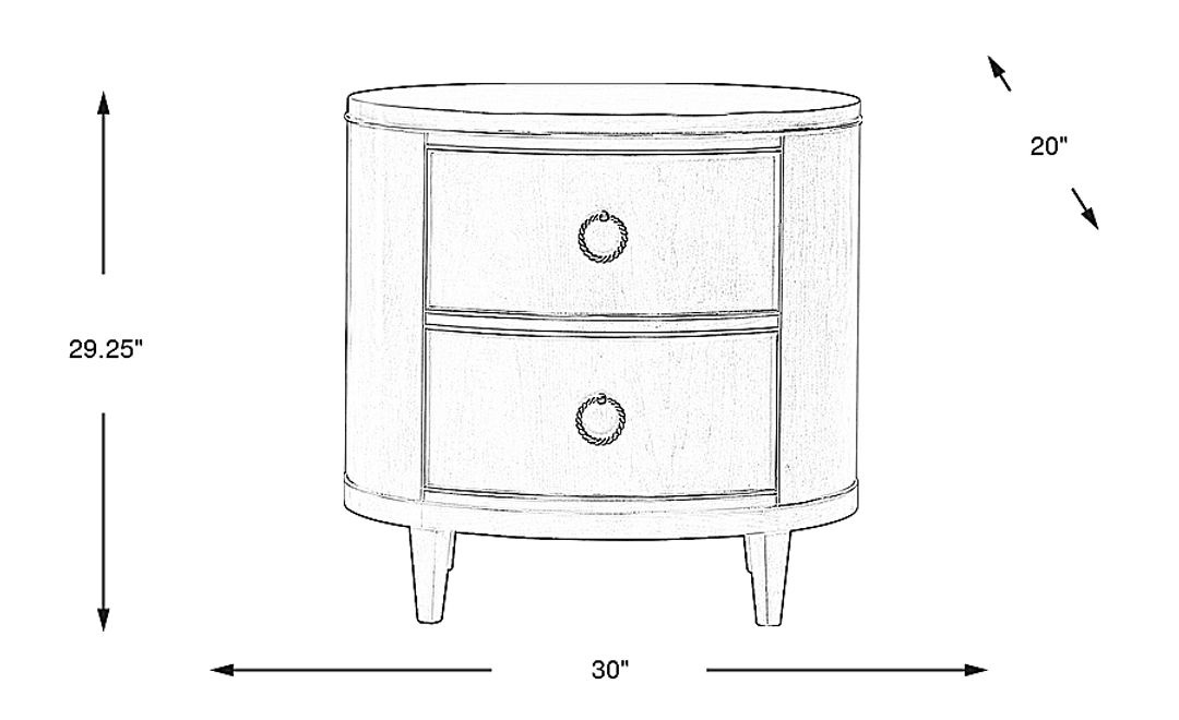 Bradbury Brown Cherry Finish Accent Nightstand