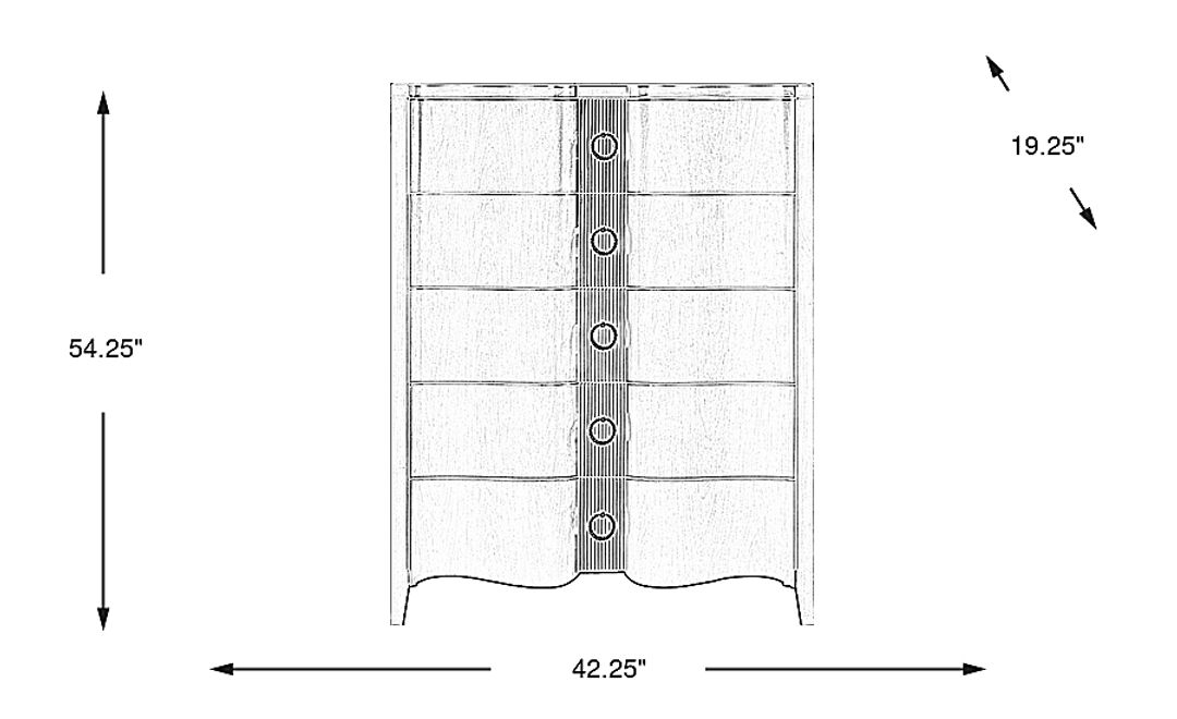 Bradbury Brown Cherry Finish Chest