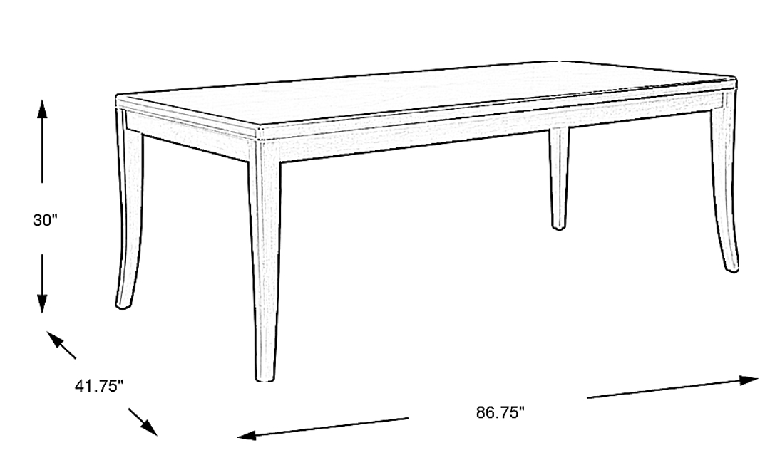 Bradbury Brown Cherry Finish Dining Table