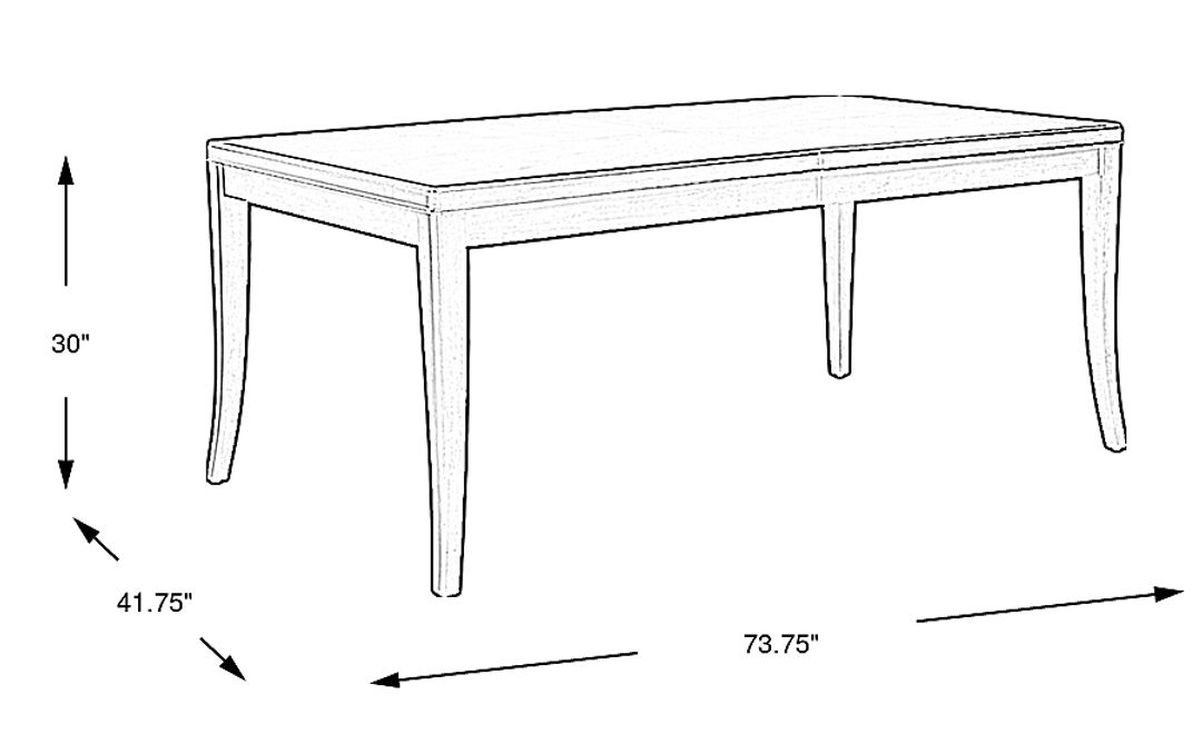 Bradbury Brown Cherry Finish Dining Table