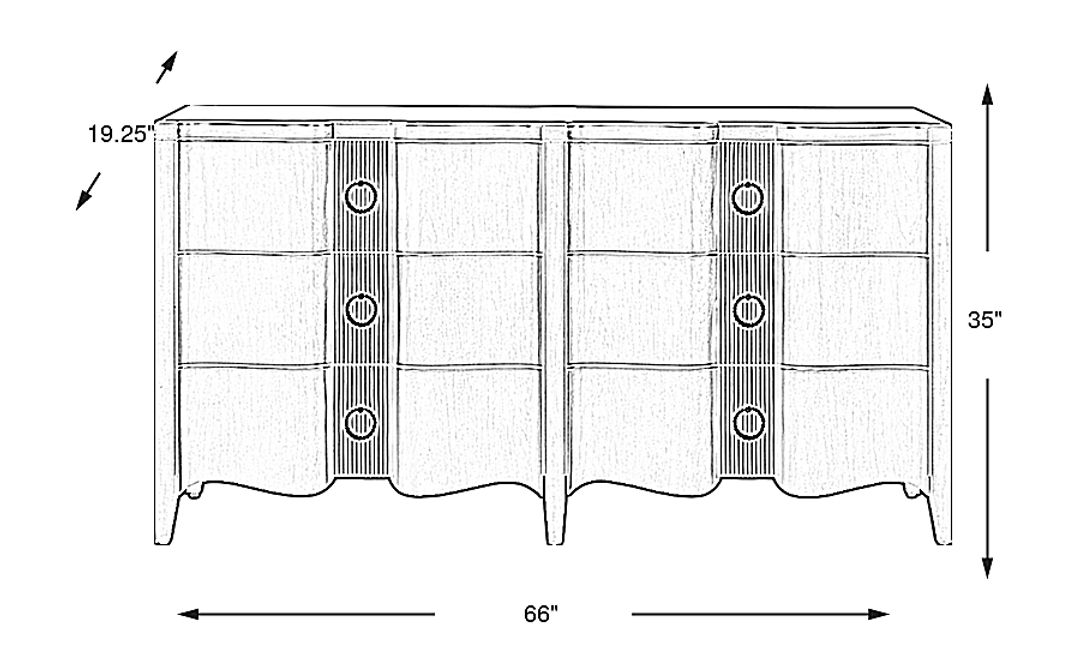 Bradbury Brown Cherry Finish Dresser