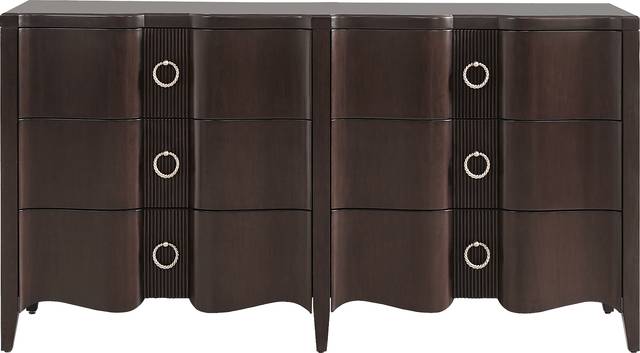 Bradbury Brown Cherry 5 Pc Queen Upholstered Bedroom - Thumbnail - Image 6