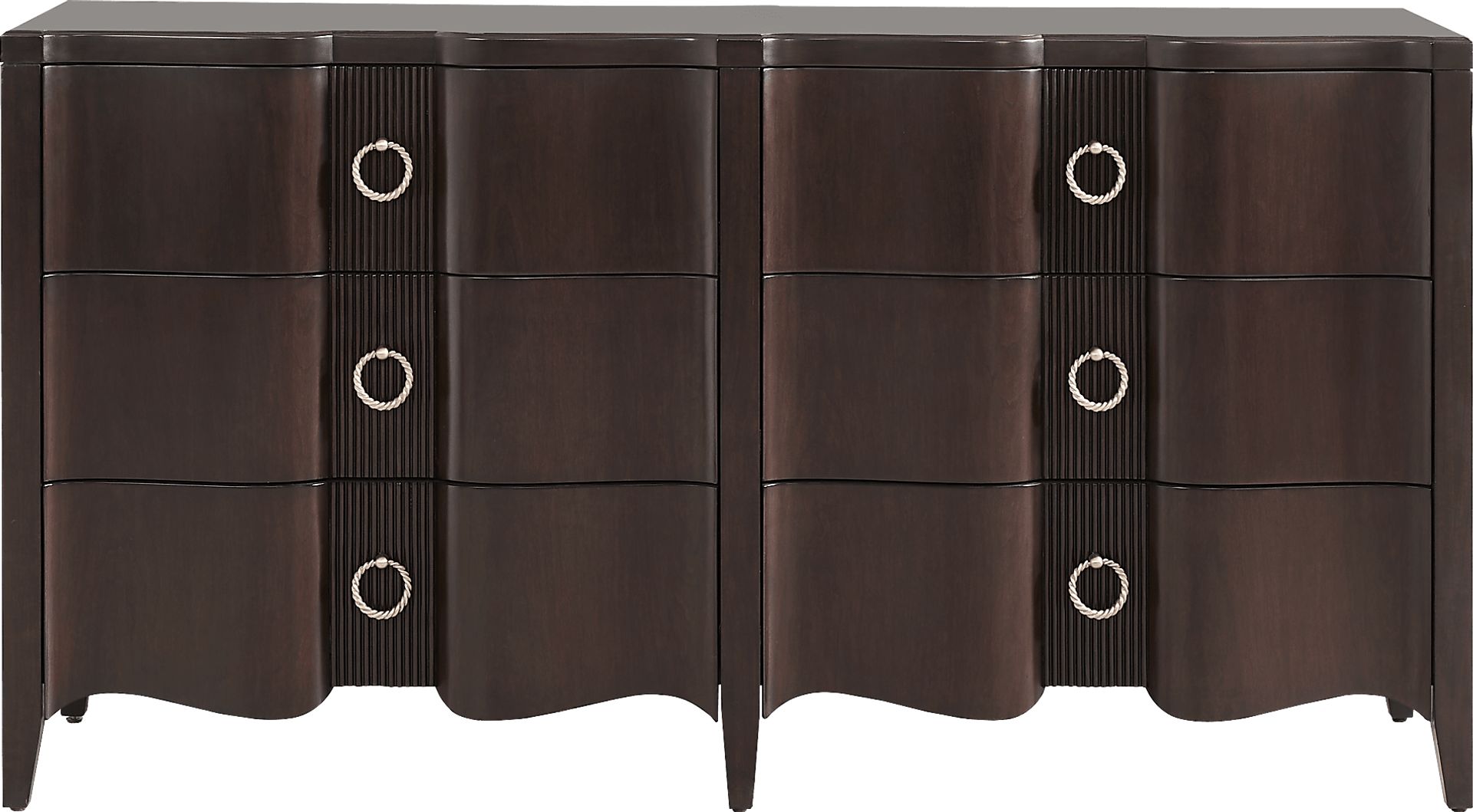 Bradbury Brown Cherry 5 Pc Queen Upholstered Bedroom - Image 6