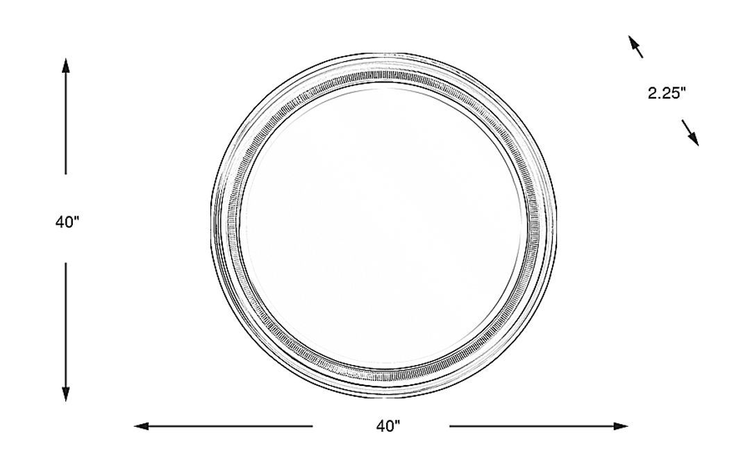 Bradbury Brown Cherry Finish Mirror