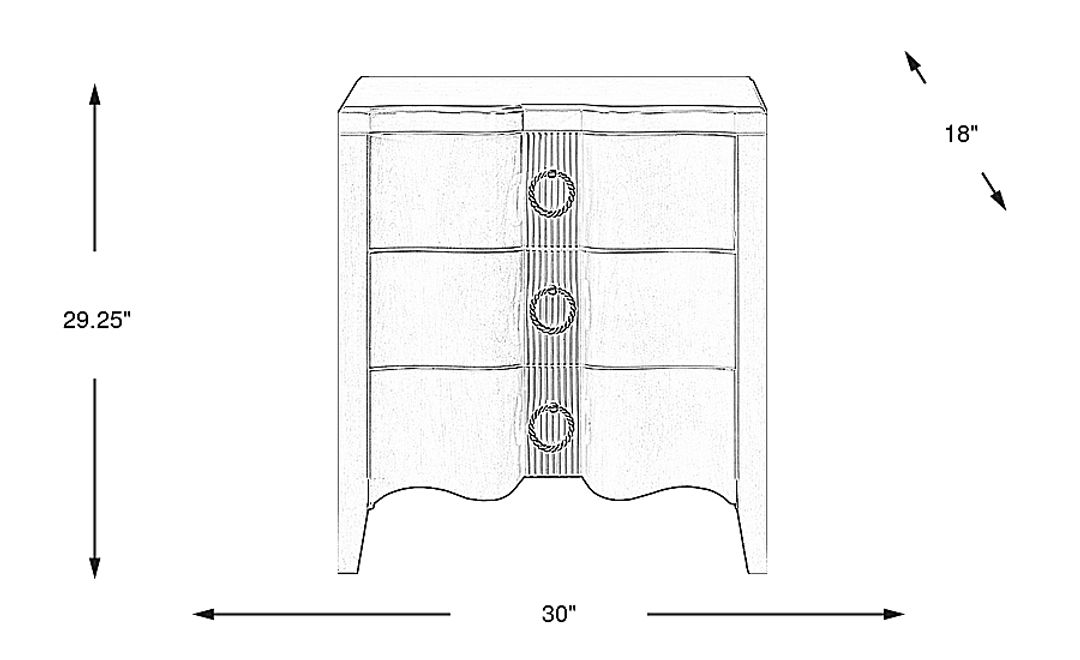 Bradbury Brown Cherry Finish Nightstand