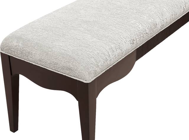 Bradbury Brown Cherry 6 Pc Dining Room with Upholstered Chairs and Bench - Thumbnail - Image 7