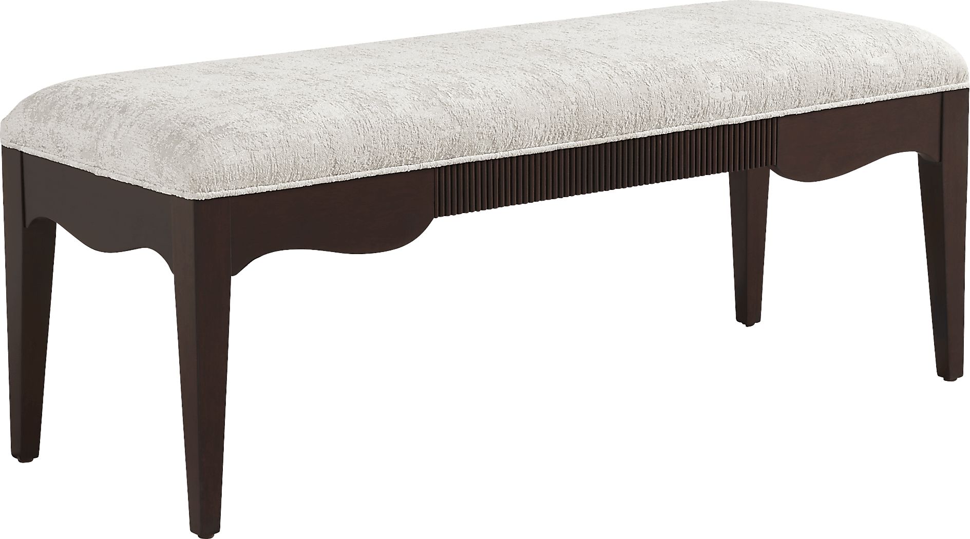 Bradbury Brown Cherry Finish Upholstered Bench