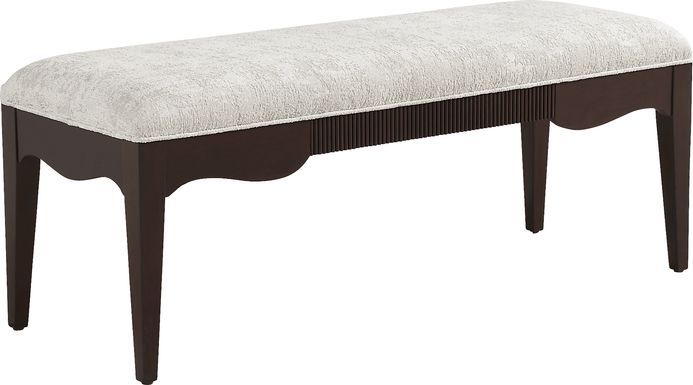 Bradbury Brown Cherry Finish Upholstered Bench