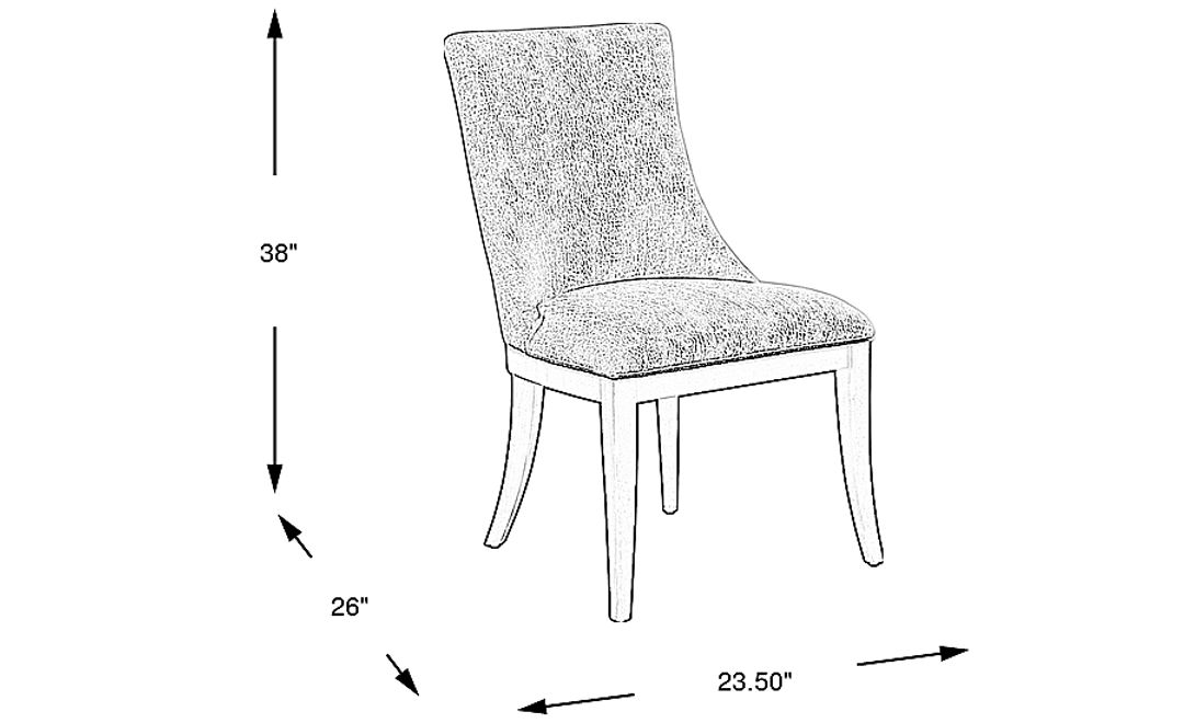 Bradbury Brown Cherry Finish Upholstered Host Chair