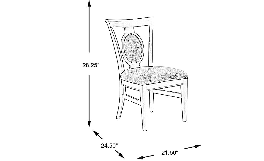 Bradbury Brown Cherry Finish Upholstered Side Chair