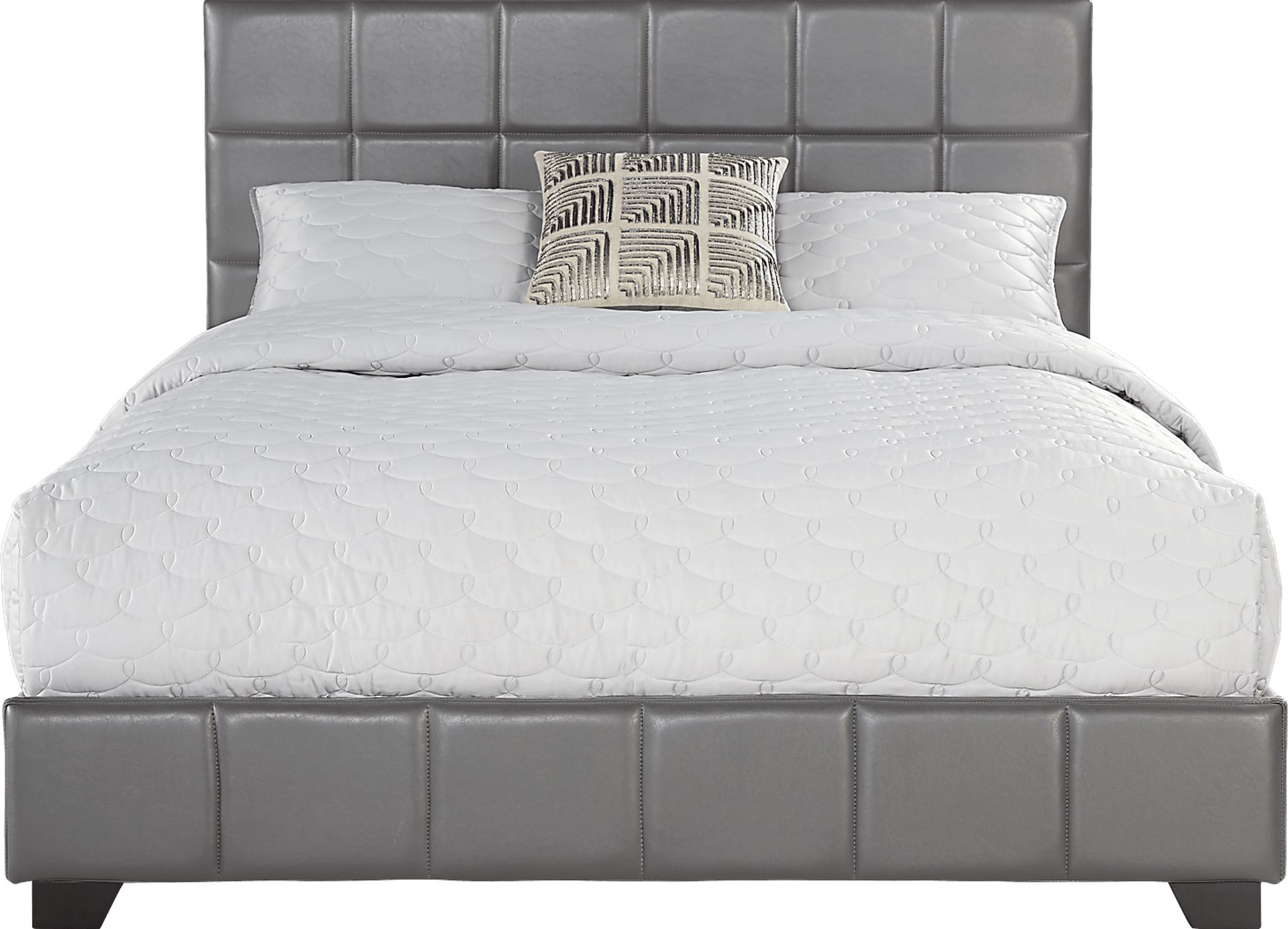 Bradley Gray 3 Pc Queen Upholstered Bed - Image 1
