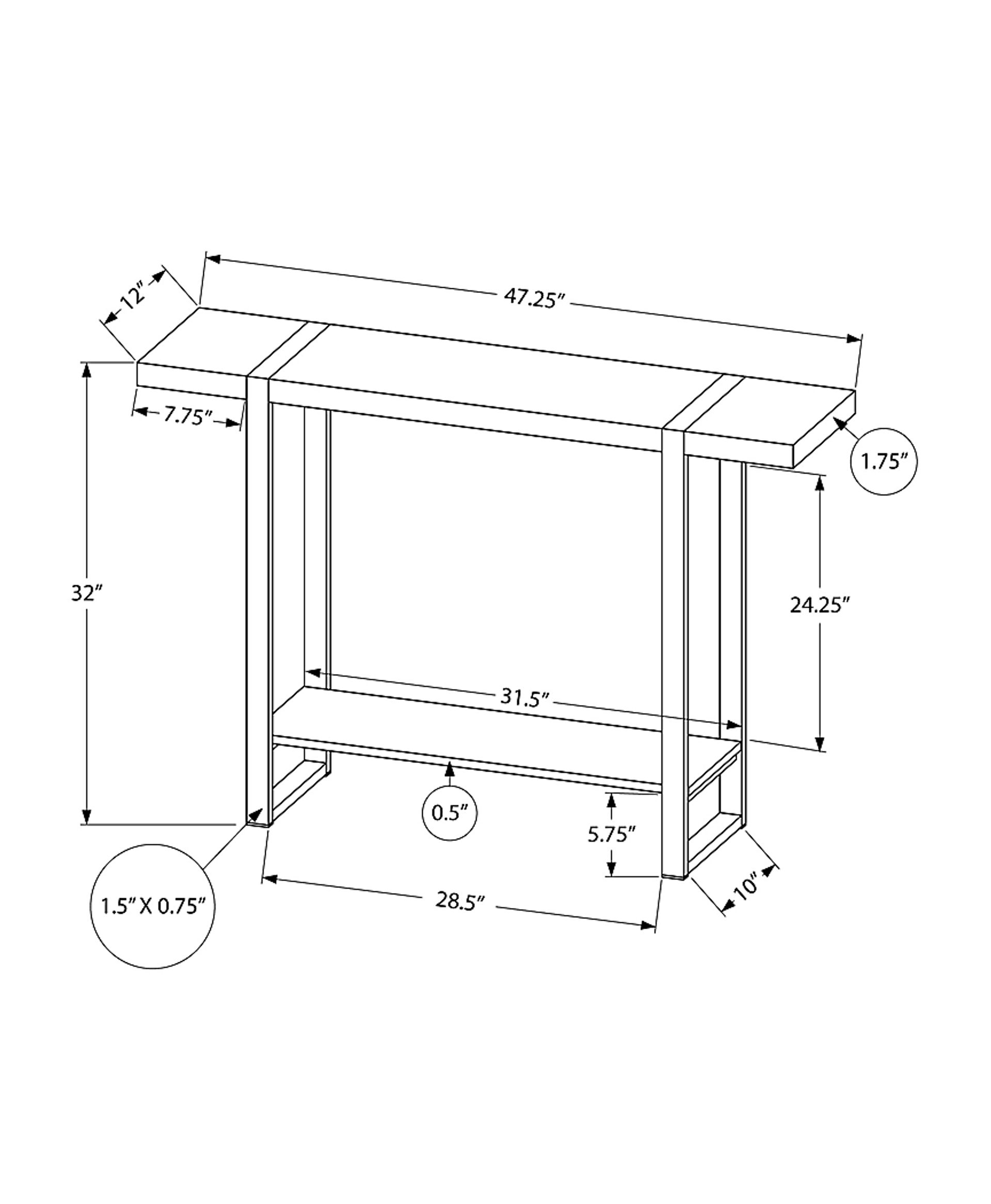 Bradner Black Sofa Table - Image 5
