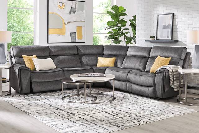 Bradshaw Place Dark Gray 5 Pc Dual Power Reclining Sectional - Thumbnail - Image 2
