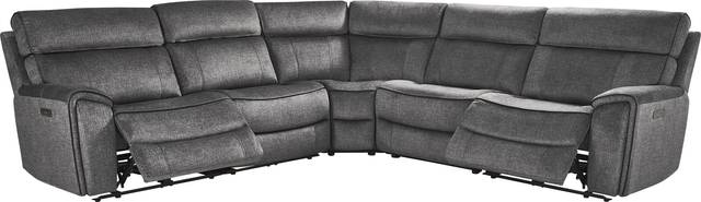 Bradshaw Place Dark Gray 5 Pc Dual Power Reclining Sectional - Thumbnail - Image 1