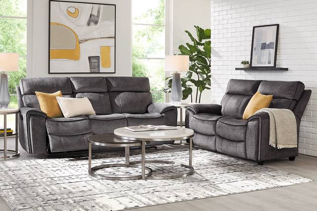 Bradshaw Place Dark Gray 5 Pc Living Room with Reclining Sofa - Thumbnail - Image 1