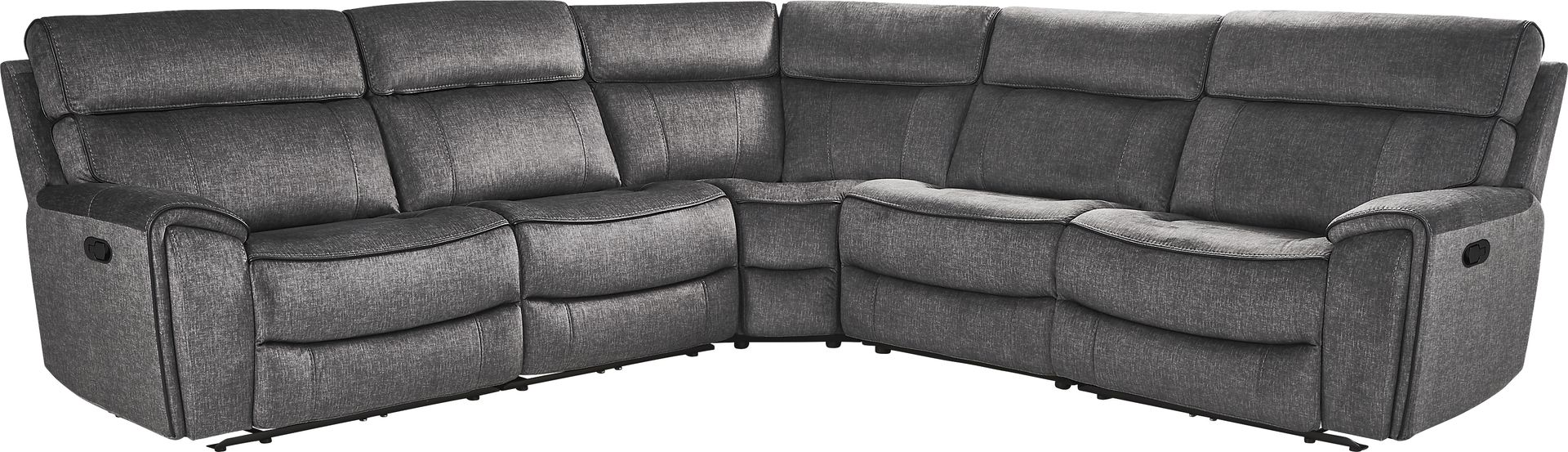 Bradshaw Place Dark Gray 5 Pc Reclining Sectional - Image 3