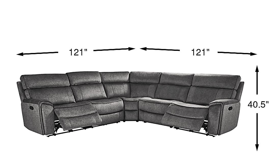Bradshaw Place 5 Pc Non-Power Reclining Sectional
