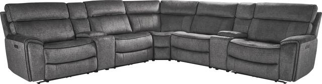 Bradshaw Place Dark Gray 7 Pc Dual Power Reclining Sectional - Thumbnail - Image 3