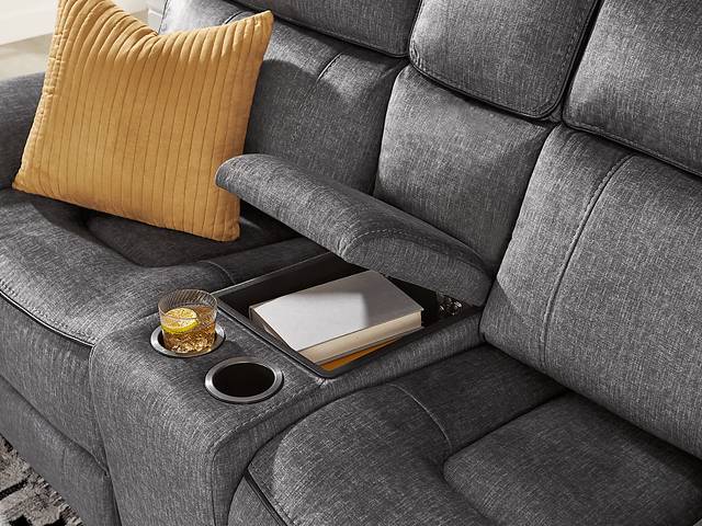 Bradshaw Place Dark Gray 10 Pc Dual Power Reclining Sectional Living Room - Thumbnail - Image 6