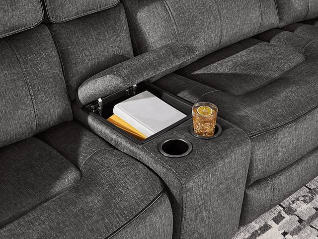 Bradshaw Place Dark Gray 10 Pc Dual Power Reclining Sectional Living Room - Thumbnail - Image 7