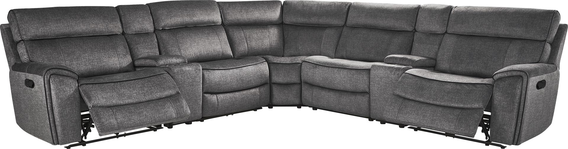 Bradshaw Place Dark Gray 7 Pc Reclining Sectional - Image 1