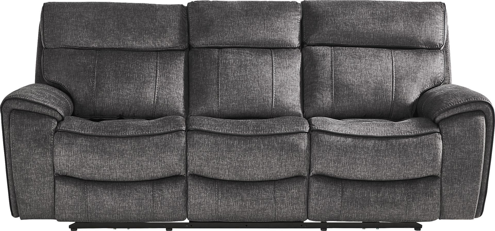 Bradshaw Place Dark Gray Dual Power Reclining Sofa - Image 2
