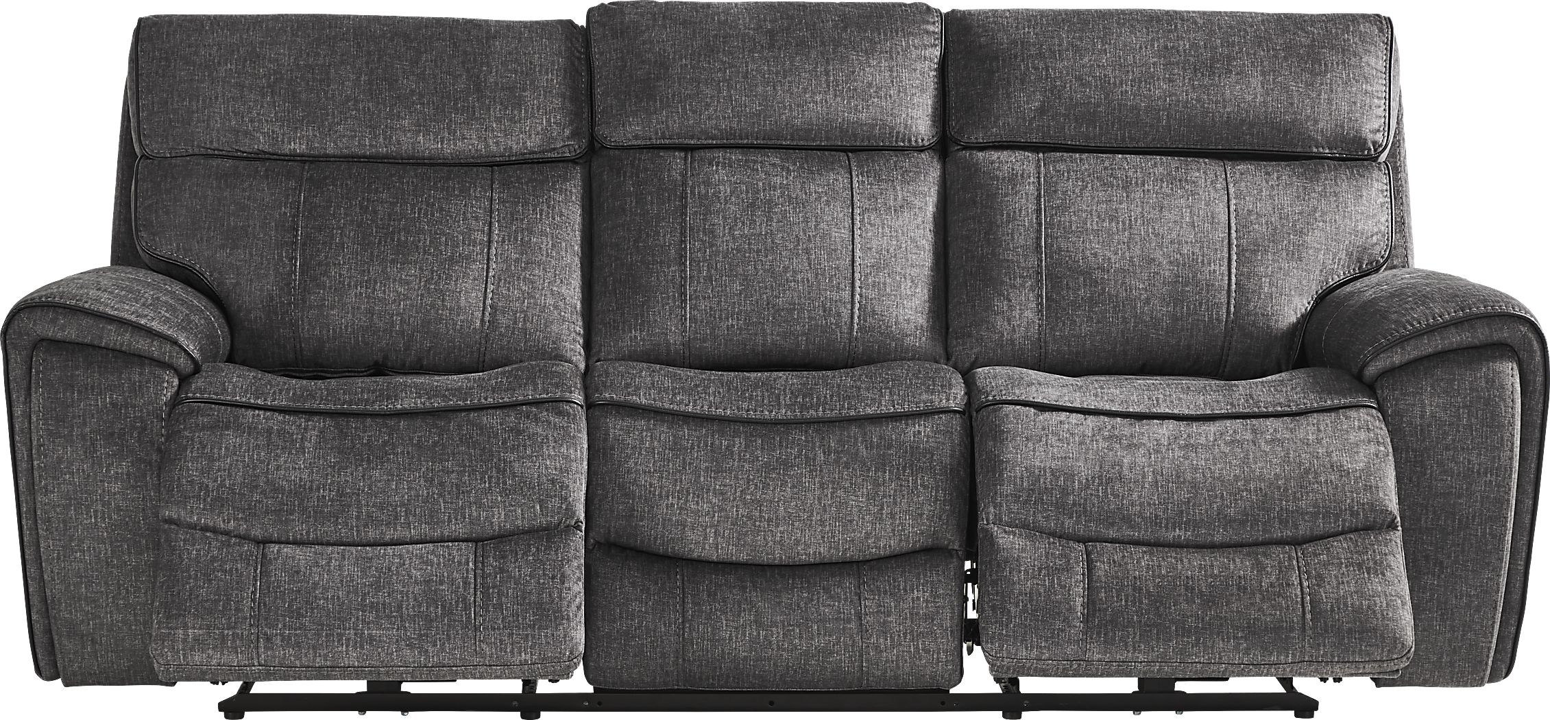 Bradshaw Place Dark Gray Dual Power Reclining Sofa