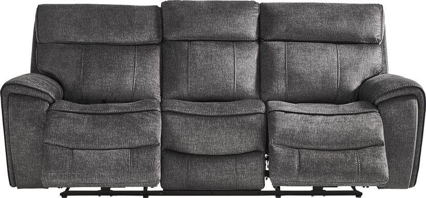 Bradshaw Place Dark Gray Dual Power Reclining Sofa