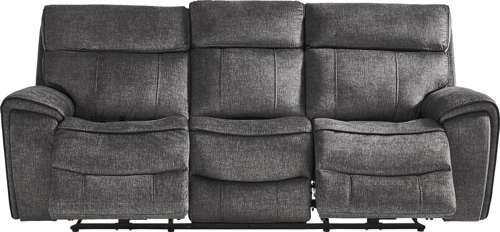 Bradshaw Place Dark Gray Dual Power Reclining Sofa
