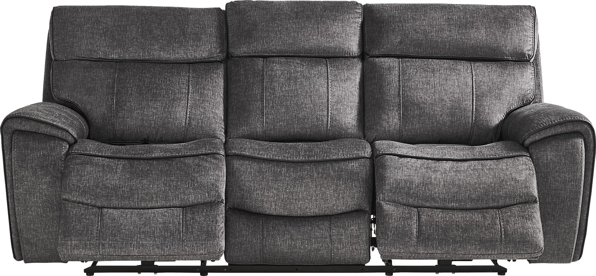 Bradshaw Place Dark Gray Dual Power Reclining Sofa - Image 1
